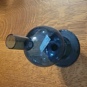 Huntington Home Glass Candle Holder - Blue Wide
